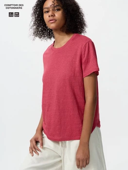 Футболка женская Uniqlo 130229991 XL Красная (1161464233)