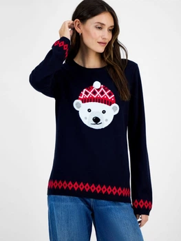 Джемпер новогодний женский Tommy Hilfiger 622826973 L Синий (1161486190)