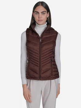 Теплий жилет короткий жіночий Calvin Klein 561426551 S Коричневий (1161498649)