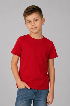 Футболка дитяча NoBrand Classic Червоний бавовна однотонна базова 92 (TSH-BOY-RED-92)