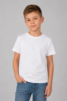 Футболка дитяча NoBrand Classic Білий бавовна однотонна базова 92 (TSH-BOY-WHT-92)