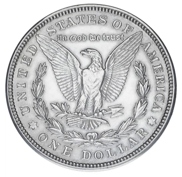 Монета США 1 доллар 1921 Серебро VF-AU Доллар Моргана (Ag 900, 26,73 грамма)