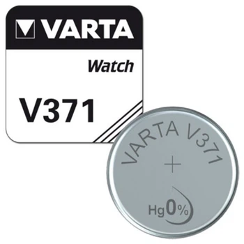 Батарейка срібно-оксидна VARTA V371, 1 шт., срібляста