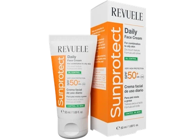 Сонцезахисний крем для обличчя та тіла Контроль жиру SPF 50+ 50мл Revuele