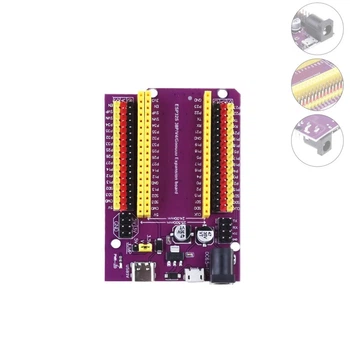 Плата расширения (Breakout Board) для ESP32S 38-pin (NodeMCU-32S, Type-C + MicroUSB, DC 6.5–16 В)
