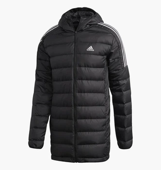 Чоловіча пухова куртка подовжена Essentials Down Parka з капюшоном чорний S