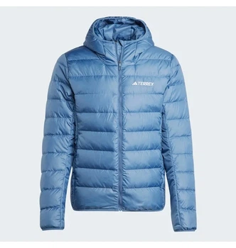 Чоловічий пуховик Terrex Multi Light Down Hooded теплий з високим коміром та капюшоном синій S