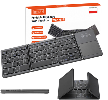 Klawiatura bezprzewodowa Zenwire WLK-615 USB-C Bluetooth Black (5904507529864)