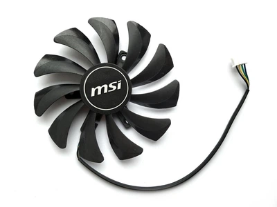 Вентилятор кулер для відеокарти MSI GTX 1060 RX 460 560 550 (orgnl) 87 мм 4-pin ONG HUA HA9010H12SF-Z (XY-D09010SH HA9010H12SB-Z HA9010H12S-Z)(№54.5)