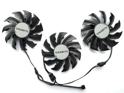 Вентилятор кулер для відеокарти Gigabyte RTX 2070 2080 Ti 3070 Ti Gaming (orgnl) 82 мм PowerLogic PLA09215S12H (GA92S2U T128015SU) комплект 3 шт (№414.8)