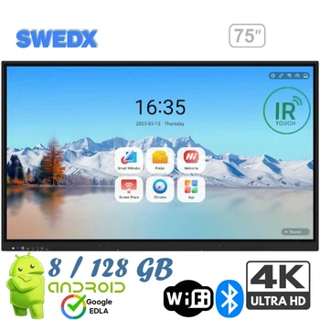 Интерактивная панель SWEDX SDST75K7-08 V2 дисплей 75" Android 14 / 8/128Gb