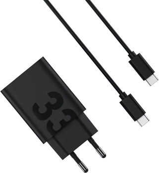 Зарядний пристрій Motorola TurboPower 33W USB-A with USB-C Cable 1 m Black (SJMC332-C)