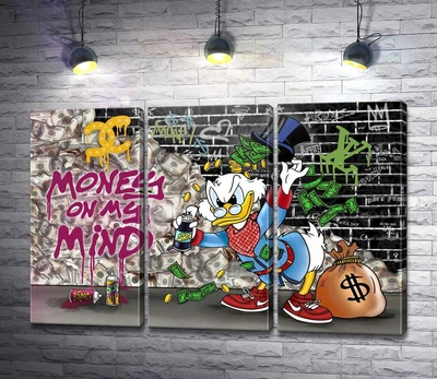 Модульная картина Скрудж-бомбер: Money on my mind 60x40 см Модуль №2 (006265)