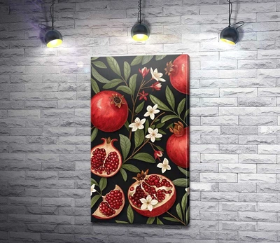 Картина Сочный гранат 33x60 см Модуль №1 (006250)