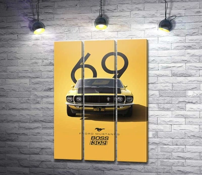 Модульная картина Ford Mustang Boss 302 60x87 см Модуль №2 (006033)