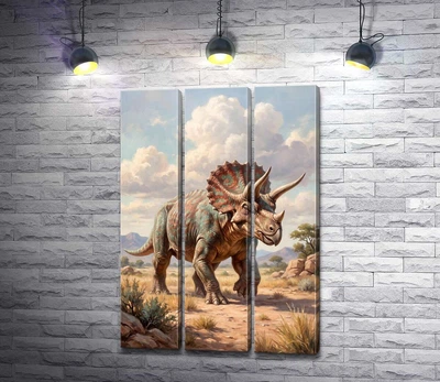 Модульная картина Трицератопс 60x90 см Модуль №2 (006391)
