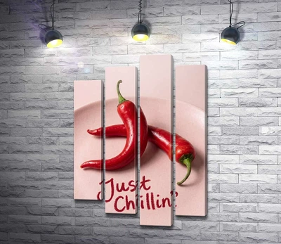 Модульная картина Перцы Чили - Just Chilling 88x131 см Модуль №3 (006381)