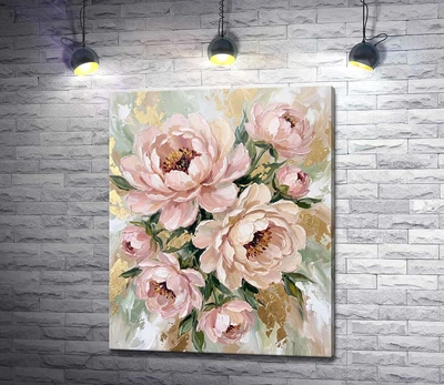 Картина Композиция из пионов 48x60 см Модуль №1 (006316)