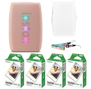 Стартовый набор Портативный фотопринтер Fujifilm Instax Mini Link 3 Rose Pink / чехол прозрачный / ремешок / 40 фото