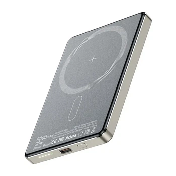 Повербанк Essager Cross-Border Magnetic 5000mAh 20W KR-W002 (EDY5K-YJ0A-Z) Grey UA UCRF