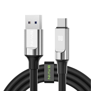 Кабель BAVIN U-CB288-C FAST CHARGING 18W USB-A/Type-C 1.2M Black