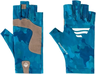 Рукавички Favorite Solar Fishing Gloves 5 Cut S/M blue