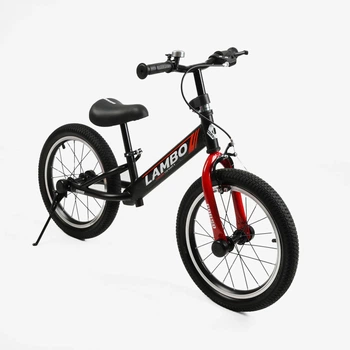Беговел Corso Lambo Велобег надувные колеса 16", красно-черный LM-72939