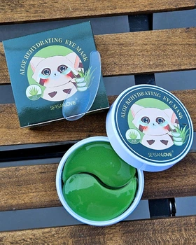 Гидрогелевые патчи для глаз с алоэ вера SERSANLOVE Aloe Rehydrating Eye Mask, 90 g 60 шт