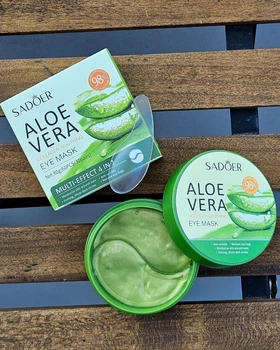 Гідрогелеві патчі для очей з алое вера SADOER Aloe Vera Collagen Soothing Eye Mask, 80 g 60 шт