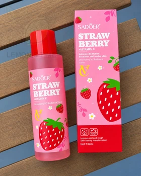 Тонер для лица с клубникой и витамином C SADOER Strawberry VC Radiance Toner, 130 ml