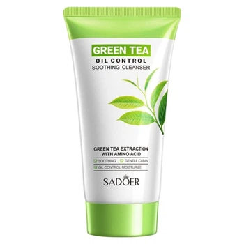 Очищуюча пінка для обличчя з екстрактом зеленого чаю Sadoer Green Tea Oil Control Soothing Cleanser, 150 мл