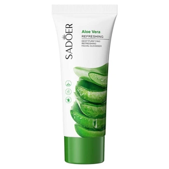 Очищающий гель для умывания для лица с экстрактом алое вера Sadoer Aloe Vera Refreshing Deep Purifying Facial Cleanser, 100 мл