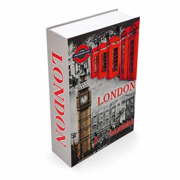 Тайник-книга HomeSafe BookSafe LONDON с ключевым замком, 24×15,5×5,5 см, мини-сейф для денег и документов