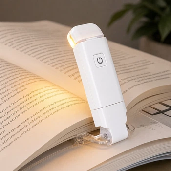 Лампа для чтения LED клипса USB складная белая