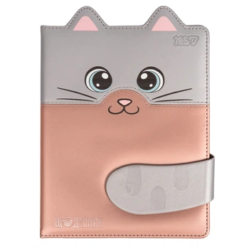 Дневник школьный твердый YES PU Cat Tail 911687 40 листов
