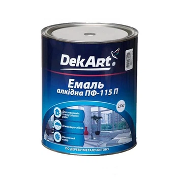Емаль алкідна DekArt ПФ-115П 0,9 кг глянсова біла