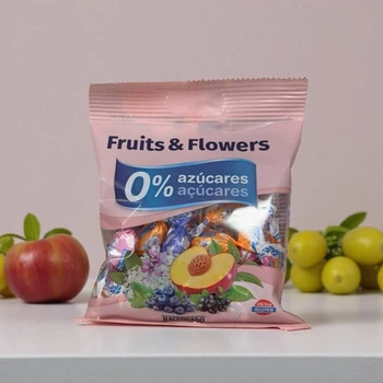 Цукерки Hacendado Fruits & Flowers без цукру та глютену фруктово-квіткові 90 г