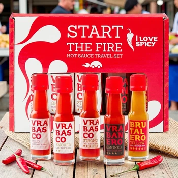 Набір гострих соусів I Love Spicy Start the Fire Hot Sauce Travel Set 5 шт по 20 мл