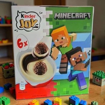 Набір шоколадних яєць із сюрпризом Kinder Joy Minecraft 6 шт х 20 г