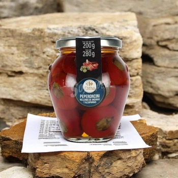 Перец фаршированный анчоусами и каперсами Carrefour Extra 280 г