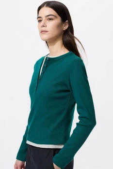 Лонгслив Uniqlo 42(S) Зеленый (154934)