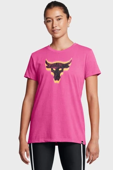 Жіноча малинова футболка Pjt Rck W Underground Core T Under Armour XS 1382708-686