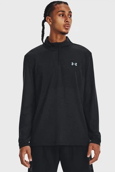 Чоловіча чорна кофта спортивна UA SEAMLESS STRIDE 1/4 ZIP Under Armour XL 1378168-001