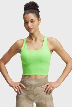 Жіночий салатовий топ Pjt Rck Fitted Bra Tank Under Armour S 1389714-362