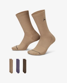 Шкарпетки Nike U J ED CUSH POLY CREW 3PR 144 коричневий, фіолетовий Універсальні 46-50