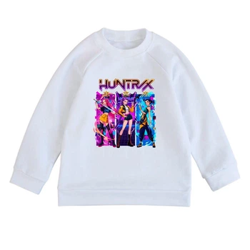 Свитшот детский белый с принтом Руми Зои Мира Huntrix DM-1971 122 см