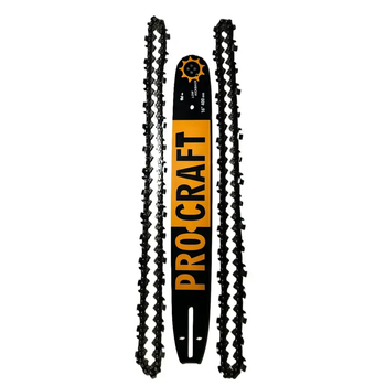 Шина 16" (40 см) + 2 цепи Procraft FULL SET 3/8", 1.3 мм, 57 звеньев