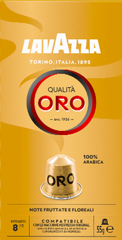 Кава Lavazza Qualità Oro капсули алюмінієві сумісні з Nespresso* 10 шт