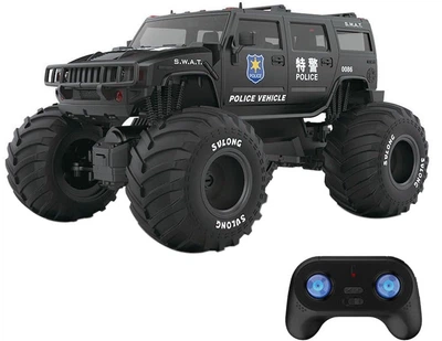 Машинка JINGDA TOYS Hummer Police Car радиоуправляемая 1:10, черная