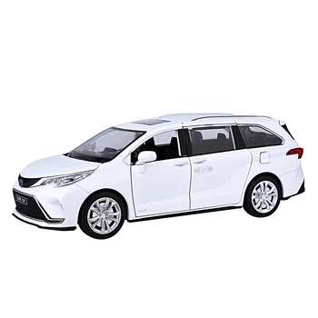 Модель легкосплавного автомобіля Heimanba 1:24 Toyota Sienna MPV Business Vehicle, дитяча іграшка з легкосплавного скла, біла